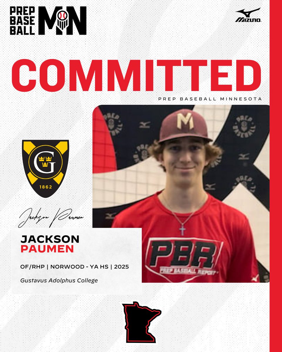 Prep Baseball Minnesota (@prepbaseballmn) on Twitter photo πππ¨π¦π¦π’ππ¦ππ§π πππππ‘π
Jackson Paumen, (2025, OF/RHP, Norwood-Young America) commits to Gustavus Adolphus College.
π€ loom.ly/XhXS5Kw
<a href="/Paumen25/">Jackson Paumen</a> βοΈ <a href="/GustieBaseball/">Gustavus Baseball</a> πππ¨π¦π¦π’ππ¦ππ§π πππππ‘π
Jackson Paumen, (2025, OF/RHP, Norwood-Young America) commits to Gustavus Adolphus College.
π€ loom.ly/XhXS5Kw
<a href="/Paumen25/">Jackson Paumen</a> βοΈ <a href="/GustieBaseball/">Gustavus Baseball</a>