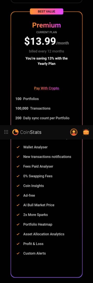 Ibitoyei's tweet photo. Selling my CoinStats Forever Premium account! 💎 Enjoy ad-free experience, advanced analytics, and priority support. DM me for details and secure it now! #CoinStats #Crypto #Blockchain #SellAccount #ForSale #digitalasset https://t.co/65bA7SvwWh