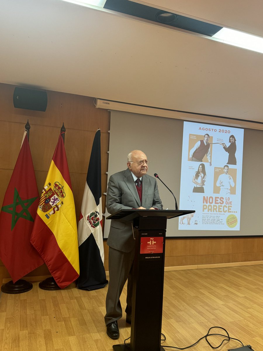 JustoDuarte's tweet photo. Hoy estuve en el Instituto Cervantes de Rabat, presentando en árabe la segunda película del Ciclo de Cine Dominicano. Estamos proyectando nuestra industria cinematográfica durante el mes de noviembre, como parte de nuestro compromiso con la difusión de la cultura dominicana. https://t.co/GYl7ni1JkT
