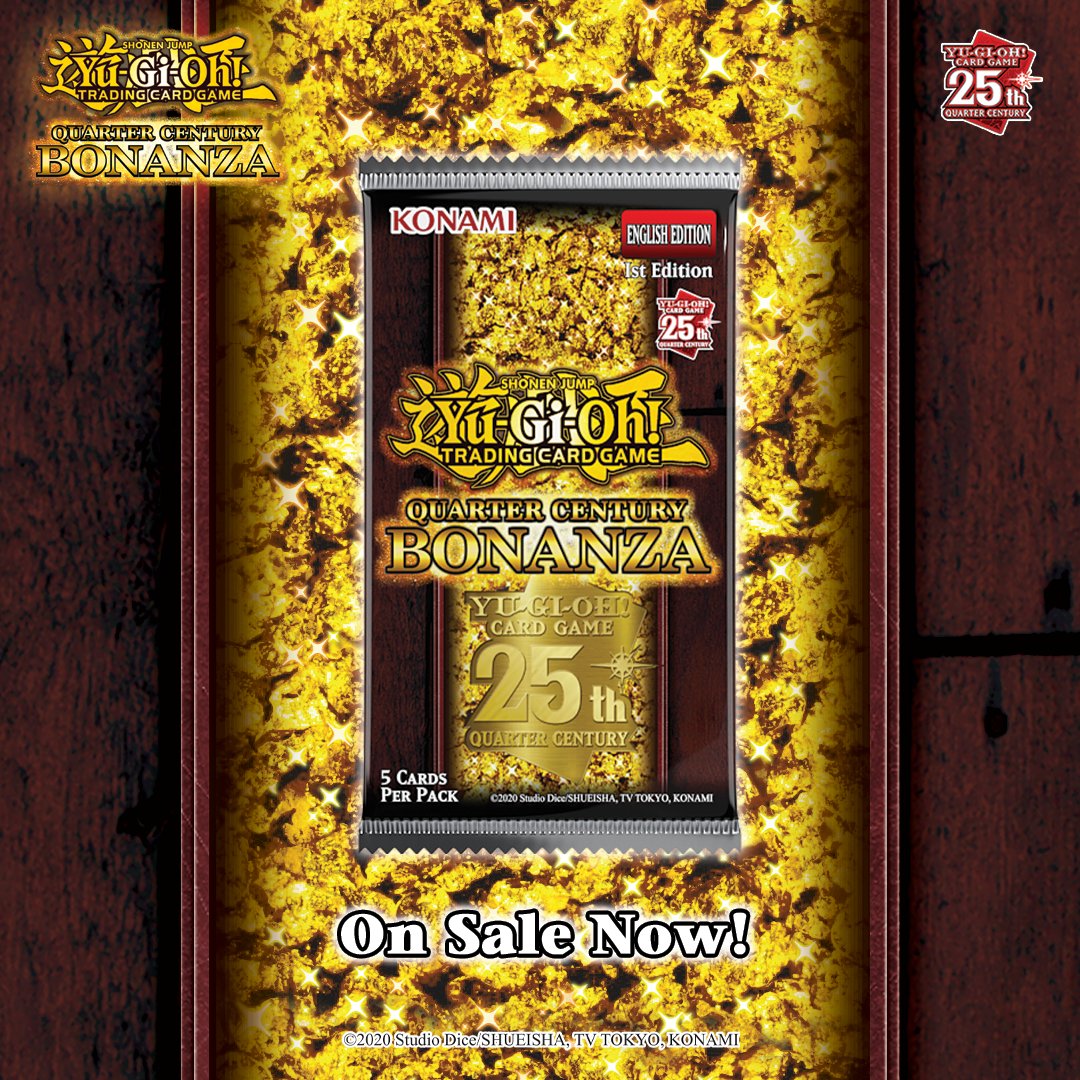 Hit the jackpot with GUARANTEED luxury Secret Rares with Quarter Century Bonanza booster set! Now available everywhere the #YuGiOhTCG is sold today.
