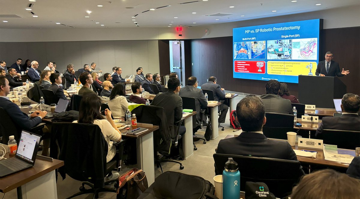 SalimKYounis1's tweet photo. A strong start and a powerful finish to Day 1 of the Cleveland Clinic SP Robotic Surgery Symposium! ๐ช Insightful sessions and expert-led discussions throughout, setting the stage for an exciting hands-on lab tomorrow. #SPRobotics #Innovation @drjkaouk @CleClinicUro https://t.co/GsJWjnrfZS