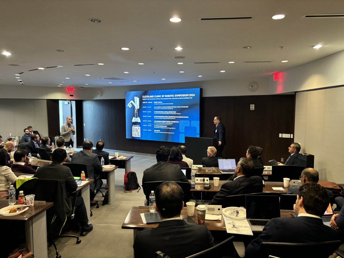 SalimKYounis1's tweet photo. A strong start and a powerful finish to Day 1 of the Cleveland Clinic SP Robotic Surgery Symposium! ๐ช Insightful sessions and expert-led discussions throughout, setting the stage for an exciting hands-on lab tomorrow. #SPRobotics #Innovation @drjkaouk @CleClinicUro https://t.co/GsJWjnrfZS