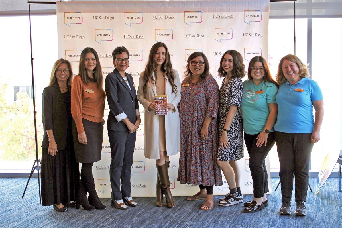 RadySchool's tweet image. 📚 @UCSanDiego recently held its first-ever First Gen Speaks event, organized by Camille Cannon, MBA ’23, and moderated by Dean Lisa Ordóñez, featuring a powerful discussion with Alejandra Campoverdi, bestselling author of ‘First Gen: A Memoir.’ #RadySchool #NationalFirstGenDay