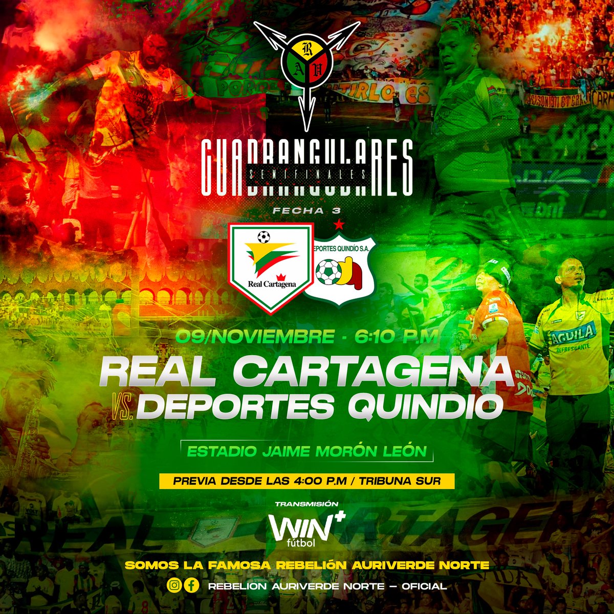 TENEMOS QUE GANAR SI O SI🔰
MAÑANA SE PRENDE EL JAIME MORÓN🔥

VAMOS LOS HEROICOS, QUEREMOS EL ASCENSO😎

SOMOS LA FAMOSA REBELION AURIVERDE NORTE❤️💛💚