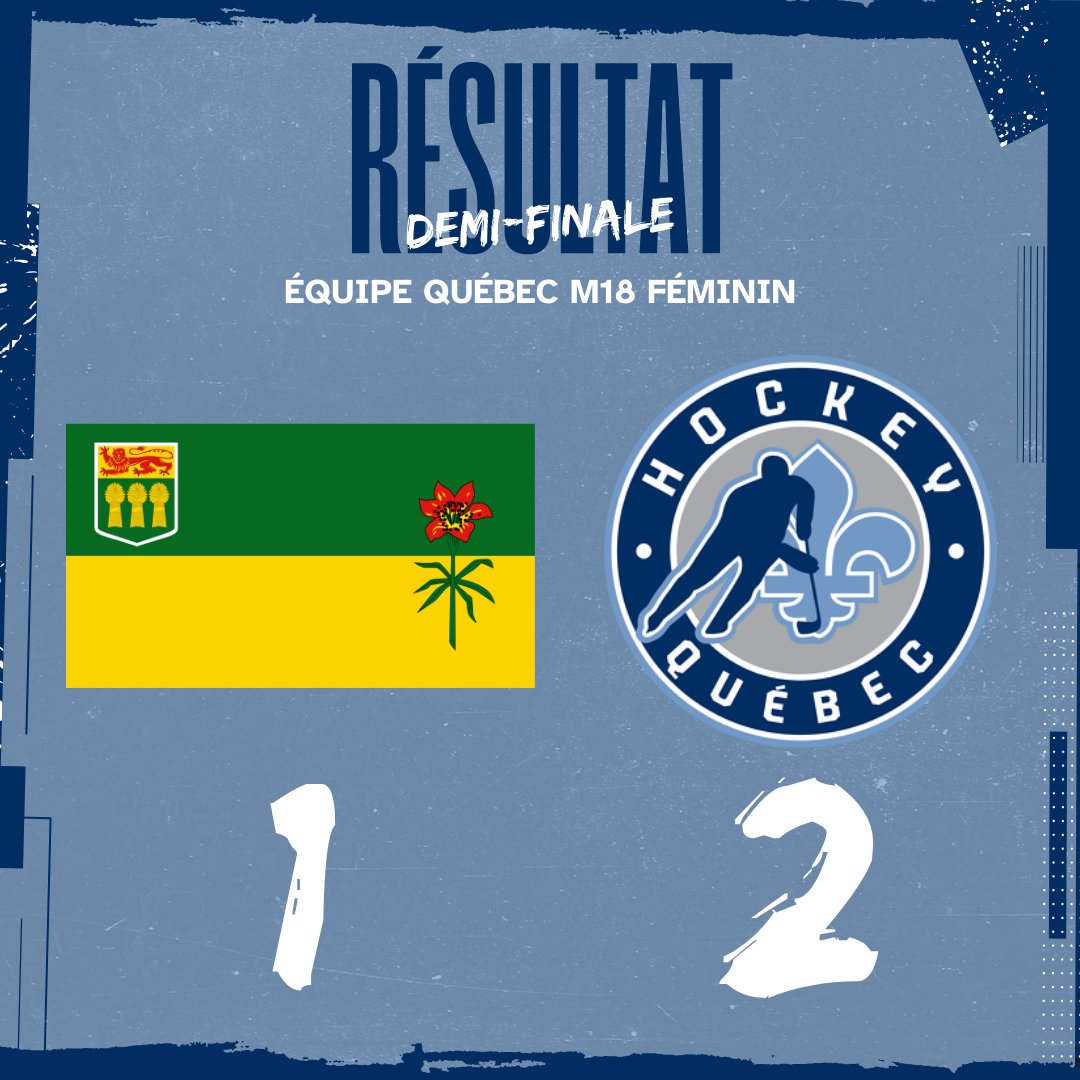equipeqc's tweet photo. Résultat 🔥| Équipe Québec M18 propulsée par CCM bat la Saskatchewan en fusillade et jouera pour la 𝐌𝐄́𝐃𝐀𝐈𝐋𝐋𝐄 𝐃'𝐎𝐑 ! 🤩

🚨 : Florence Bourque, Renée Bishop (TB)
🗞 : https://t.co/YAys96yuOe
📊 : https://t.co/tu2bg0HwpJ https://t.co/kXd8yLON8y