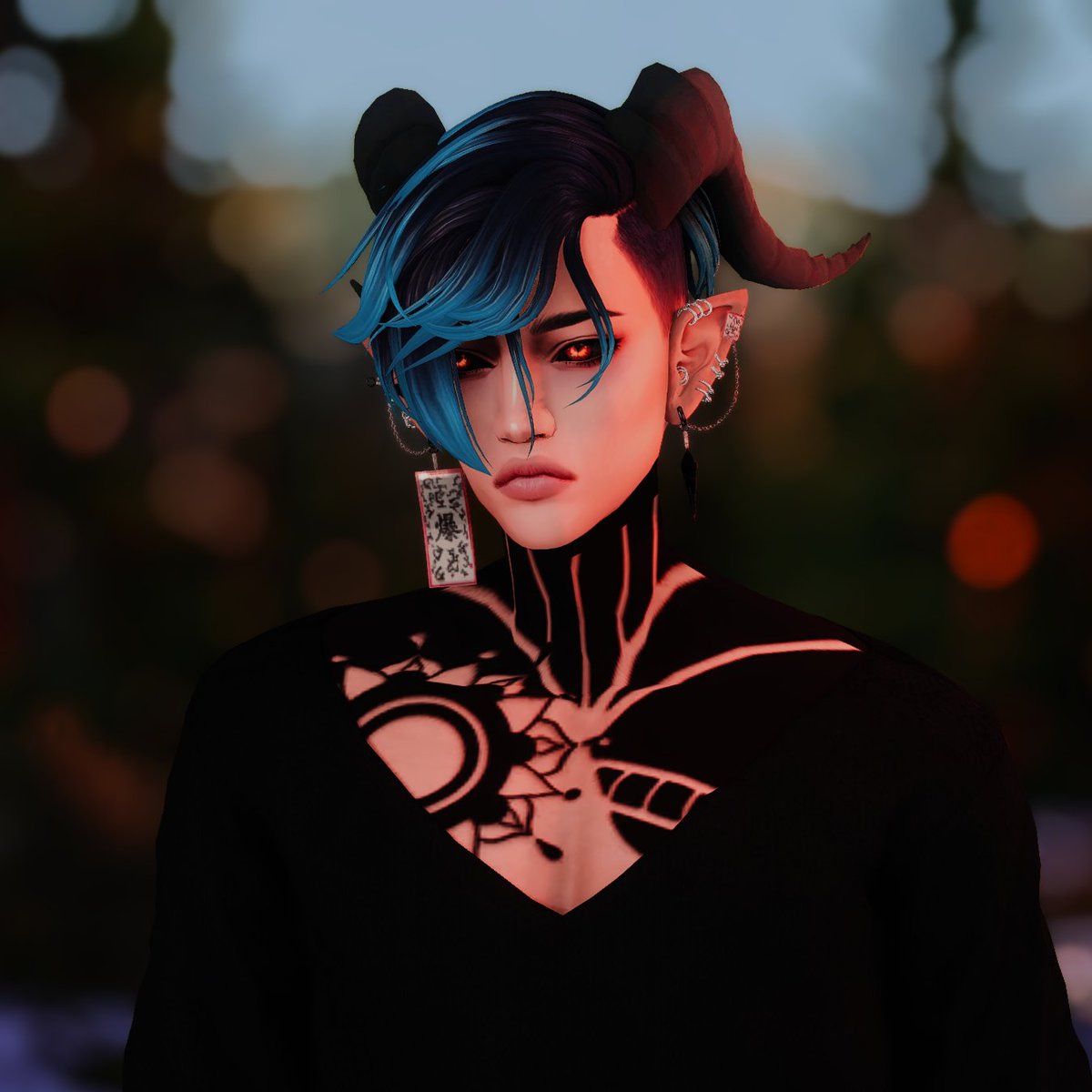 TheMagicBlueFox's tweet image. About me: Fox 
Favorite colour: Black and blue  
Favorite sim of mine: Sakura 🌸 
Favorite sim of another creator’s: Passoa by @simminati 
Favorite food: Crab Rangoon 
Favorite drink: I've no idea 
Favorite song: I'm In Love With You - Kina
(Arlo for you ❤️‍🔥@prOwOfligate )
