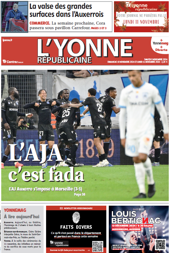 lyonne_fr's tweet photo. La victoire de l' @AJA contre Marseille à la Une du journal ce week-end https://t.co/SjjB2mLbA6