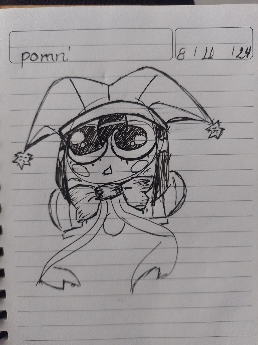 Uriel70064274's tweet image. Hola a todos hice este dibujo de pomni, espero que les guste
