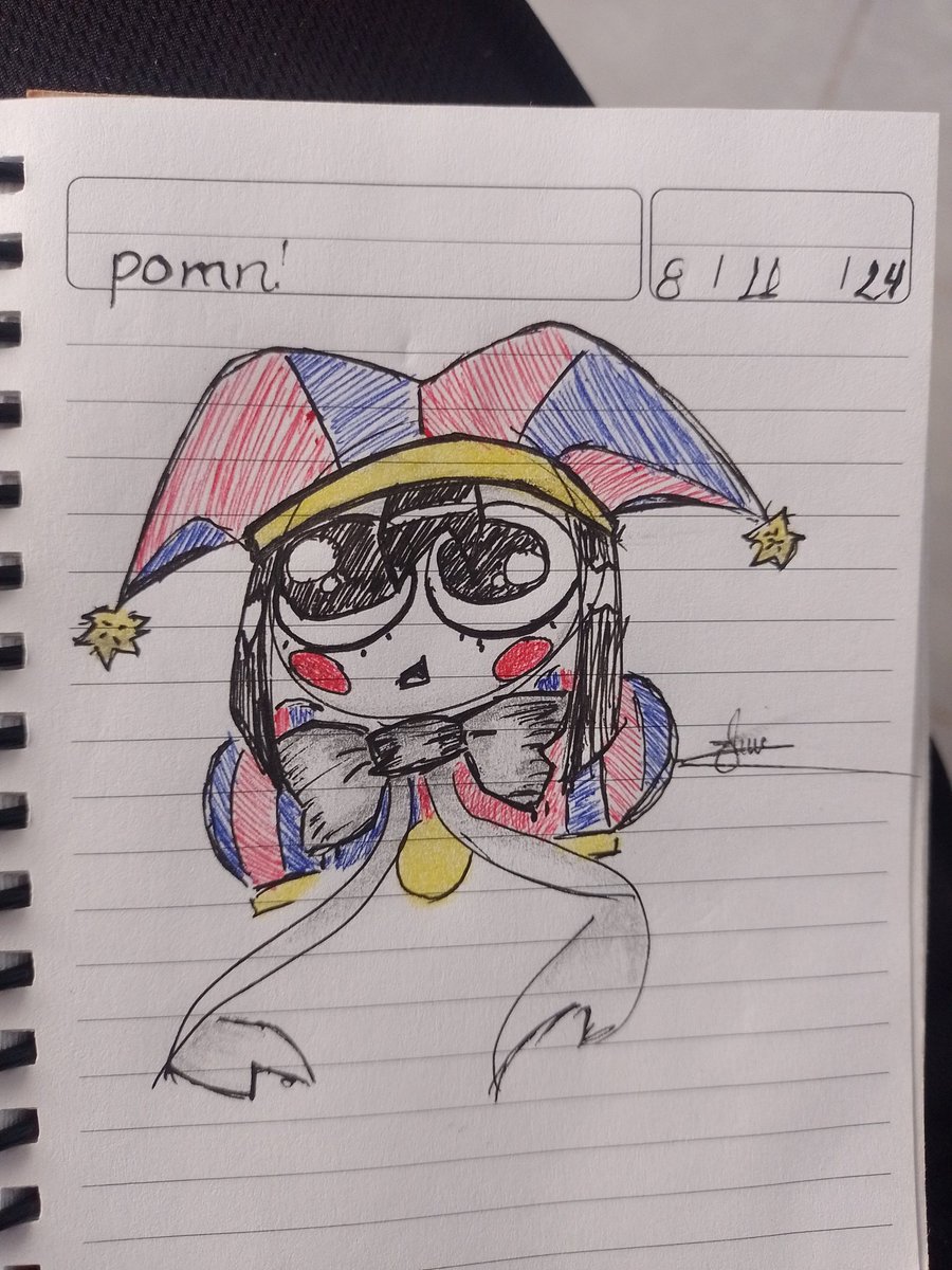 Uriel70064274's tweet image. Hola a todos hice este dibujo de pomni, espero que les guste