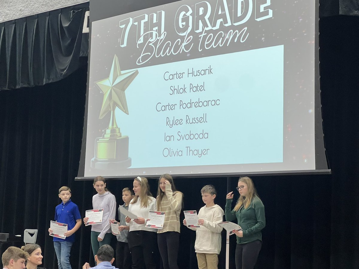 These students are the best of the best. They were selected by each teacher as receipants of the Champion Warrior award. I'm very proud of the all ⭐️ #sd113a