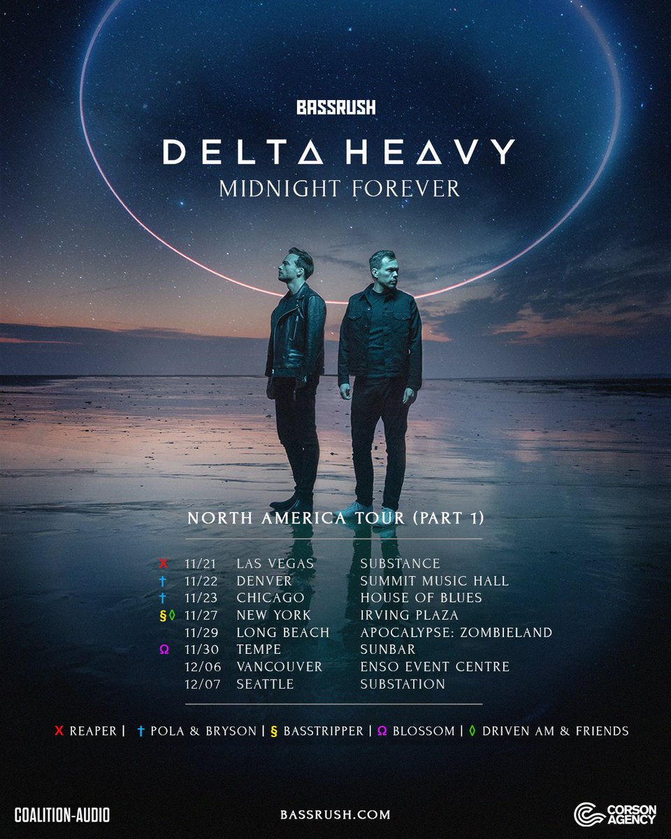 Ready for Midnight madness? The @deltaheavyuk Midnight Forever Tour is in full swing and bringing the heavy basslines. 🌌 ♾️

Don't sleep on it → bssrush.co/DELTAHEAVY-TOUR