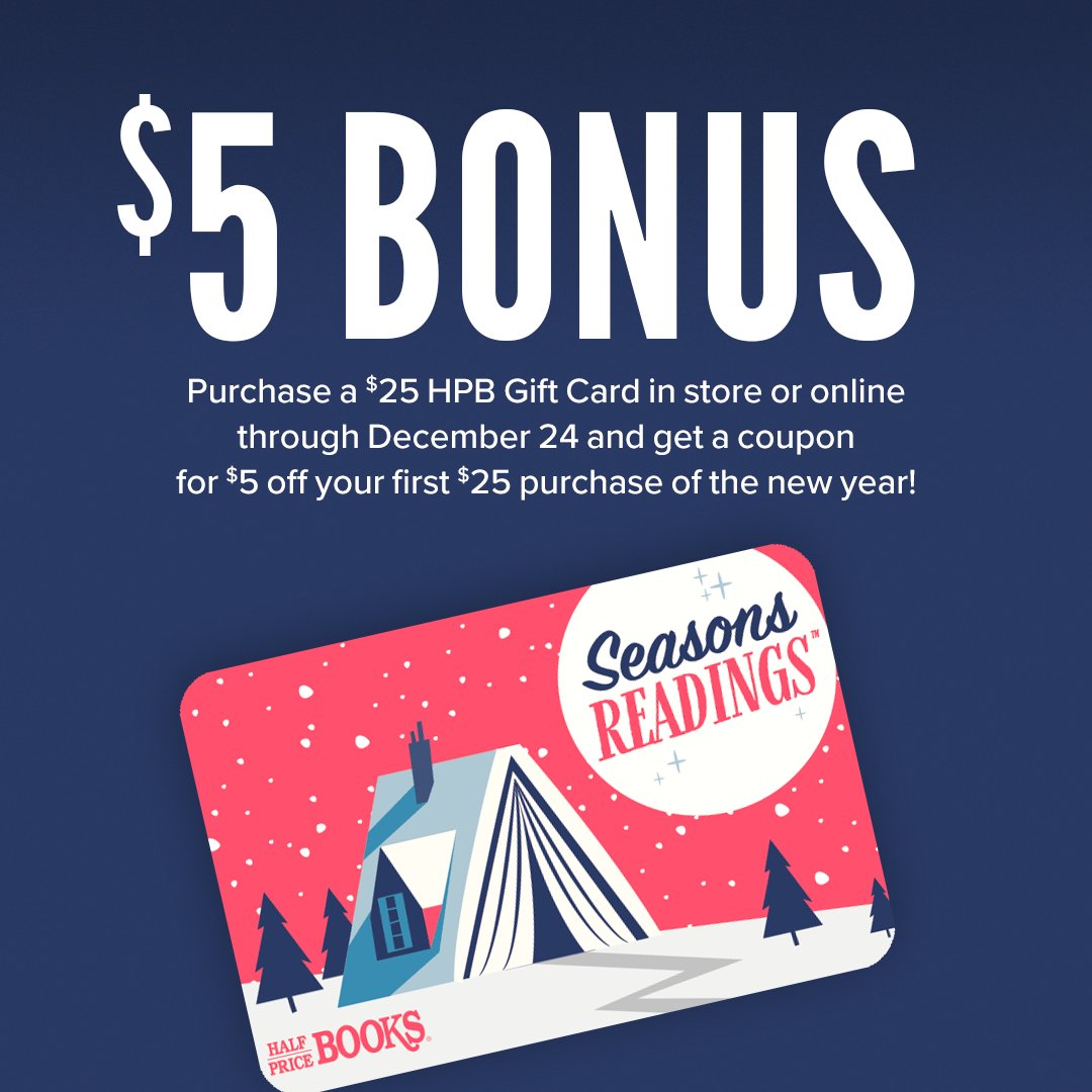 A $5 bonus with the purchase of a $25 HPB gift card? 😏 Around here, we call that a win win. 😆🎁🙌