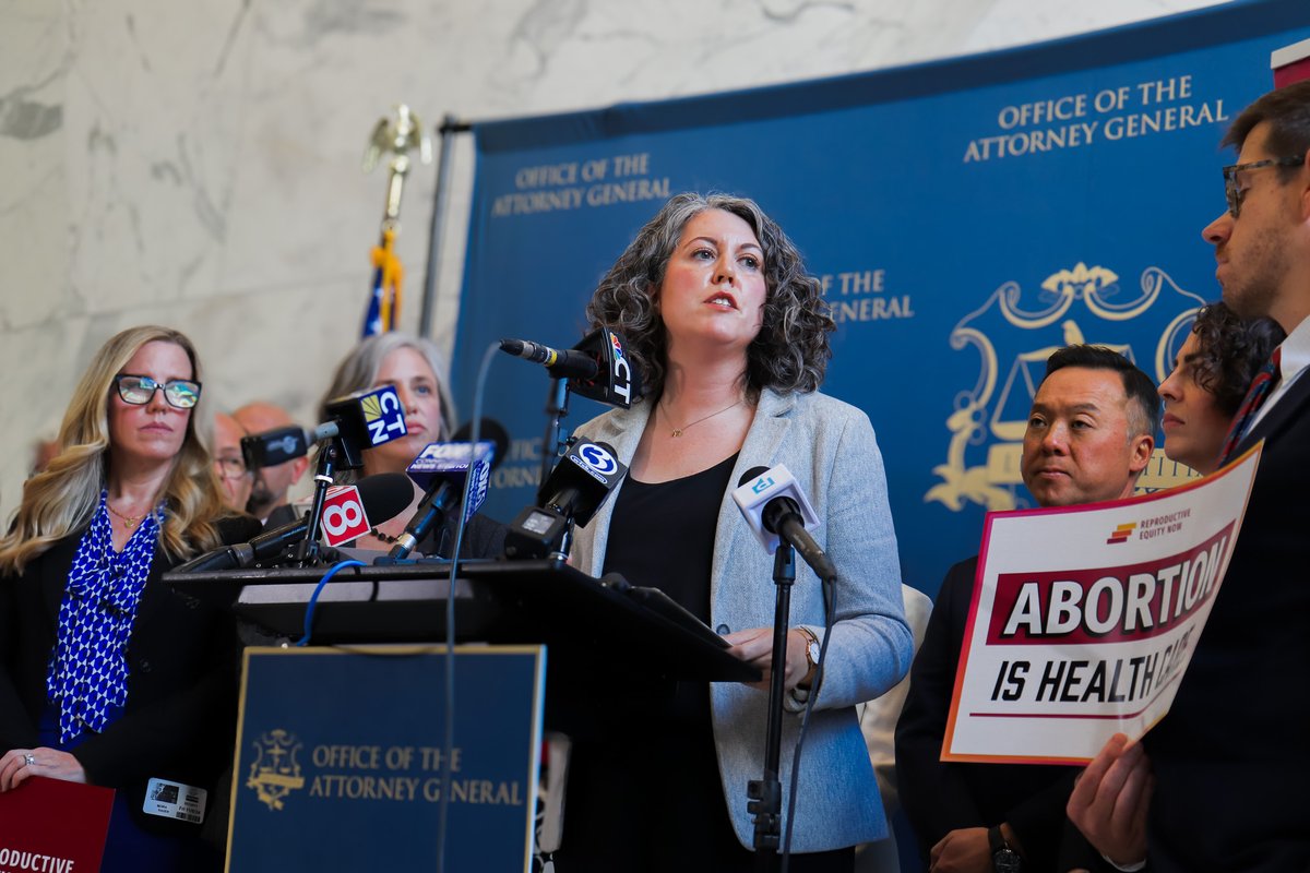 reproequity_now's tweet photo. Today, the Repro Equity Now Foundation, in partnership with @AGWilliamTong &amp; top law firms from across CT, proudly launched the Connecticut Abortion Legal Hotline!🎉

We are proud to be fighting back against anti-abortion politicians alongside our partners with this new resource. https://t.co/uEUPvQwcgq