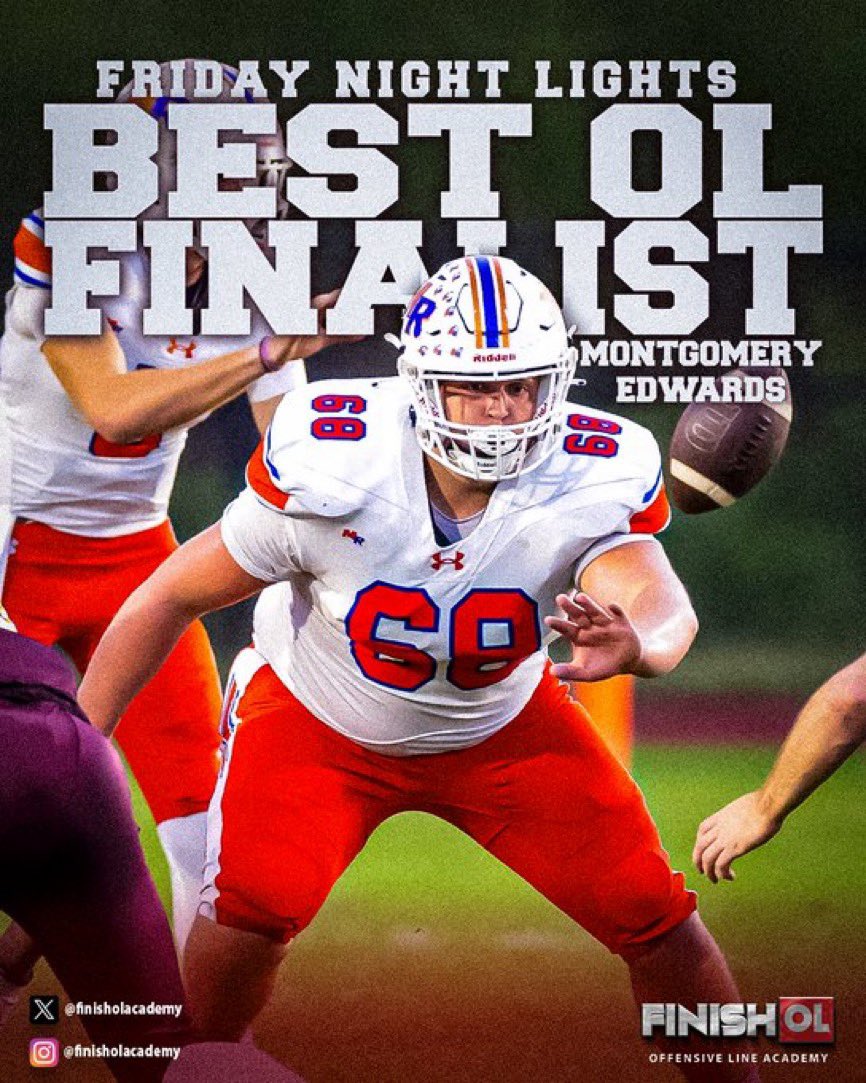 Montgomery Edwards (@mount_mont) on Twitter photo #AGTG Blessed to be named a finalist for the Friday Night Lights Charlotte “Offensive Lineman of the year award” <a href="/finisholacademy/">FinishOLAcademy</a> <a href="/CoachLeggett78/">Coach Leggett</a> <a href="/dobson_collins7/">Dobson Collins</a> <a href="/threat_sports/">Triple Threat Sports Performance inc.</a> <a href="/coach_carter77/">Aubrey Carter</a> <a href="/MarvinRidgeFB/">Marvin Ridge Football</a> <a href="/pepman704/">Matt Morrow</a> <a href="/SCSportsReport/">Tripp Roakes</a> <a href="/JoelBryantHSOT/">Joel Bryant - HighSchoolOT 🏈</a> #AGTG Blessed to be named a finalist for the Friday Night Lights Charlotte “Offensive Lineman of the year award” <a href="/finisholacademy/">FinishOLAcademy</a> <a href="/CoachLeggett78/">Coach Leggett</a> <a href="/dobson_collins7/">Dobson Collins</a> <a href="/threat_sports/">Triple Threat Sports Performance inc.</a> <a href="/coach_carter77/">Aubrey Carter</a> <a href="/MarvinRidgeFB/">Marvin Ridge Football</a> <a href="/pepman704/">Matt Morrow</a> <a href="/SCSportsReport/">Tripp Roakes</a> <a href="/JoelBryantHSOT/">Joel Bryant - HighSchoolOT 🏈</a>