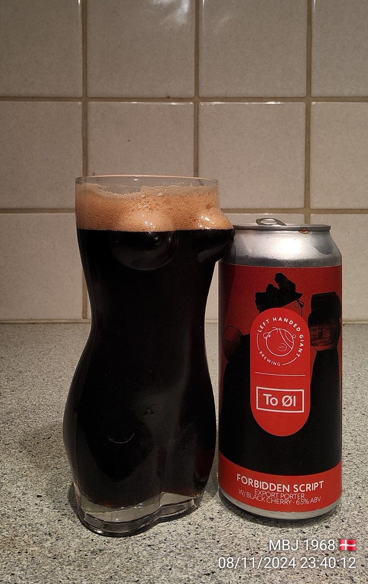 jonasen1968's tweet photo. Left Handed Giant 🏴
Collab. with To Øl 🇩🇰
Forbidden Script 🍻🍻🍻👌
Alkohol: 6,5 %
IBU:
Indehold: 440 ml.
Type: Porter - English
Serverings temp: 6 - 9
https://t.co/kFSBU6oD7T #lefthandedgiantbrewing @LHGBrewingco
https://t.co/naU0T6jncV #toolbeer @toolbeer https://t.co/14Xw9rOhls