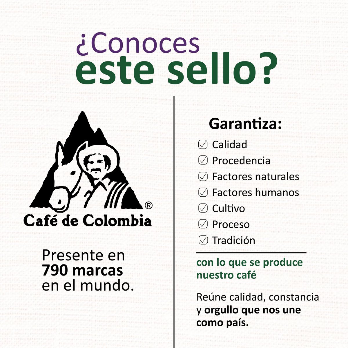 ¿Qué marcas conoces con el sello de calidad de Café de Colombia?