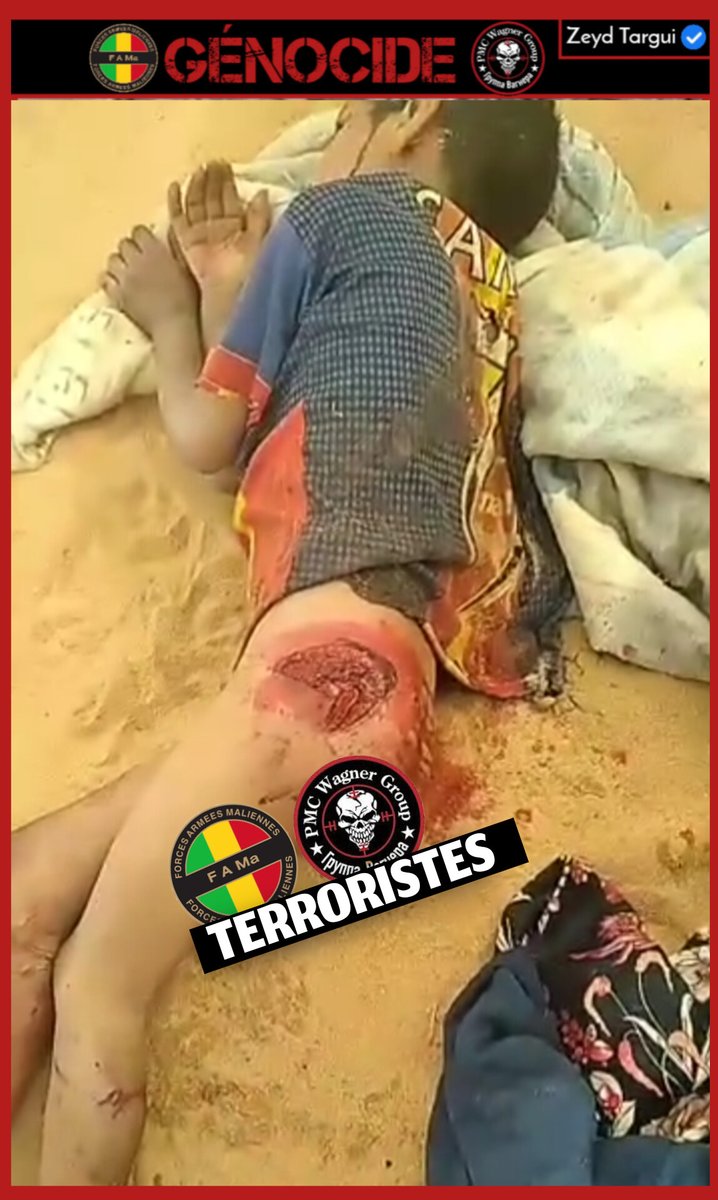 Mali_Atrocites's tweet photo. Le 7 avril 2024, à Tombouctou en Azawad, une frappe de drone de la junte malienne a eu lieu à Hassi Loumazil, situé à 120 km au nord de Ber. Une mère veuve &amp; ses enfants dont un nourrisson ont été assassinés, tandis que trois autres fils ont été grièvement blessés
@Mali_Atrocites https://t.co/ZAWPX1wsYa