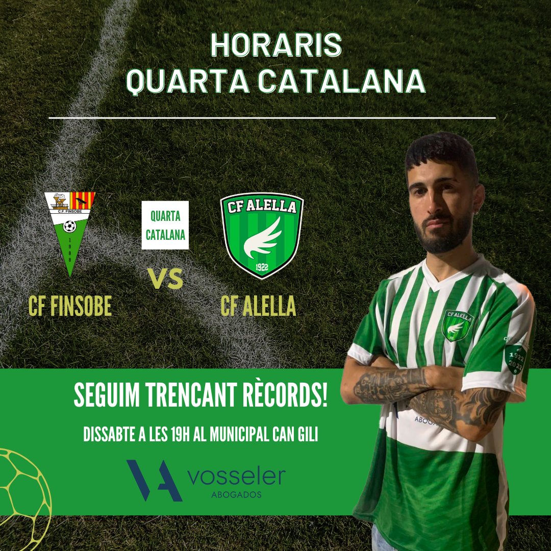 AlellaCF's tweet photo. Horaris del cap de setmana! Preparats per tots els reptes que venen ⚽️💚

#alella #maresme #futbolcat #futbolbase #deporte #sport #esport #presentacio #evento https://t.co/ksp4R78eox