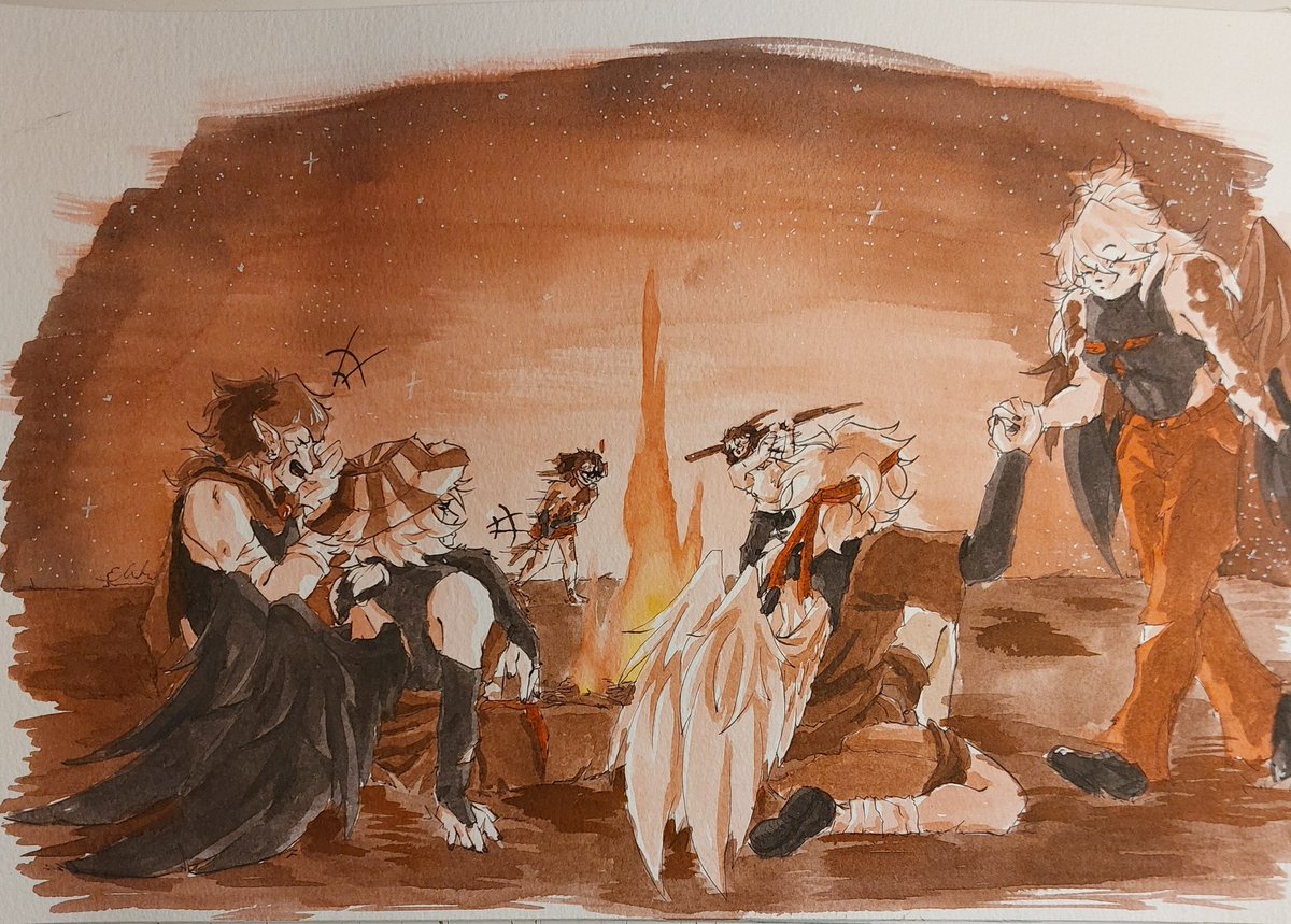 EugeCreator's tweet photo. Yoooo!! Day 5 of this amazing challenge is here :D

#traditionalart #watercolors #qsmp #qsmpfanart #qsmppurgatory #PurgatoryChallenge24 #teambolas #bolasrojas  #philzafanart #foolishfanart #bagherafanart #jaidenfanart #slimeciclefanart #cellbitfanart https://t.co/FmZqeJWIbG