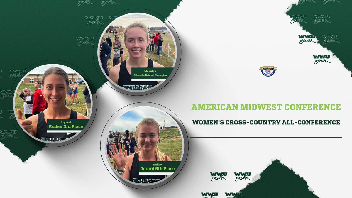 wwuowlsXCTF's tweet photo. Mekayla Gibson (Individual Champion), Crystal Ruden, and Hailey Gerard earn 2024 AMC Women's Cross Country All Conference honors.
@wwuowls
https://t.co/vlOkjKhsvg https://t.co/ExSm5ggkEr