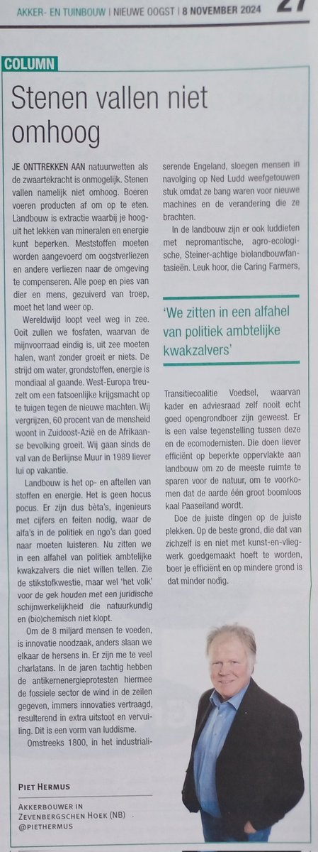 <a href="/RobertEllenkamp/">Robert Ellenkamp</a> <a href="/2eKamertweets/">Tweede Kamer</a> @EcologischeAut <a href="/ThomvCampen/">Thom van Campen</a> <a href="/CorPierik/">Cor Pierik</a> <a href="/BoerBurgerB/">BBB BoerBurgerBeweging 🍀🍀🍀</a> <a href="/ajflach/">André Flach</a> <a href="/deheij/">ir. Wouter de Heij</a> Stukje getikt.  

Luister naar de ingenieur, anders wordt het een alfa-hel. Ik had Wouter de Heij hierbij als voorbeeld in gedachte. Nu zitten we met alfa-zwamneuzen, die feiten naar hun wens plooien.
Tellen! Niet zweven!  (Natuurwetmatig tellen is iets anders dan geld tellen!)