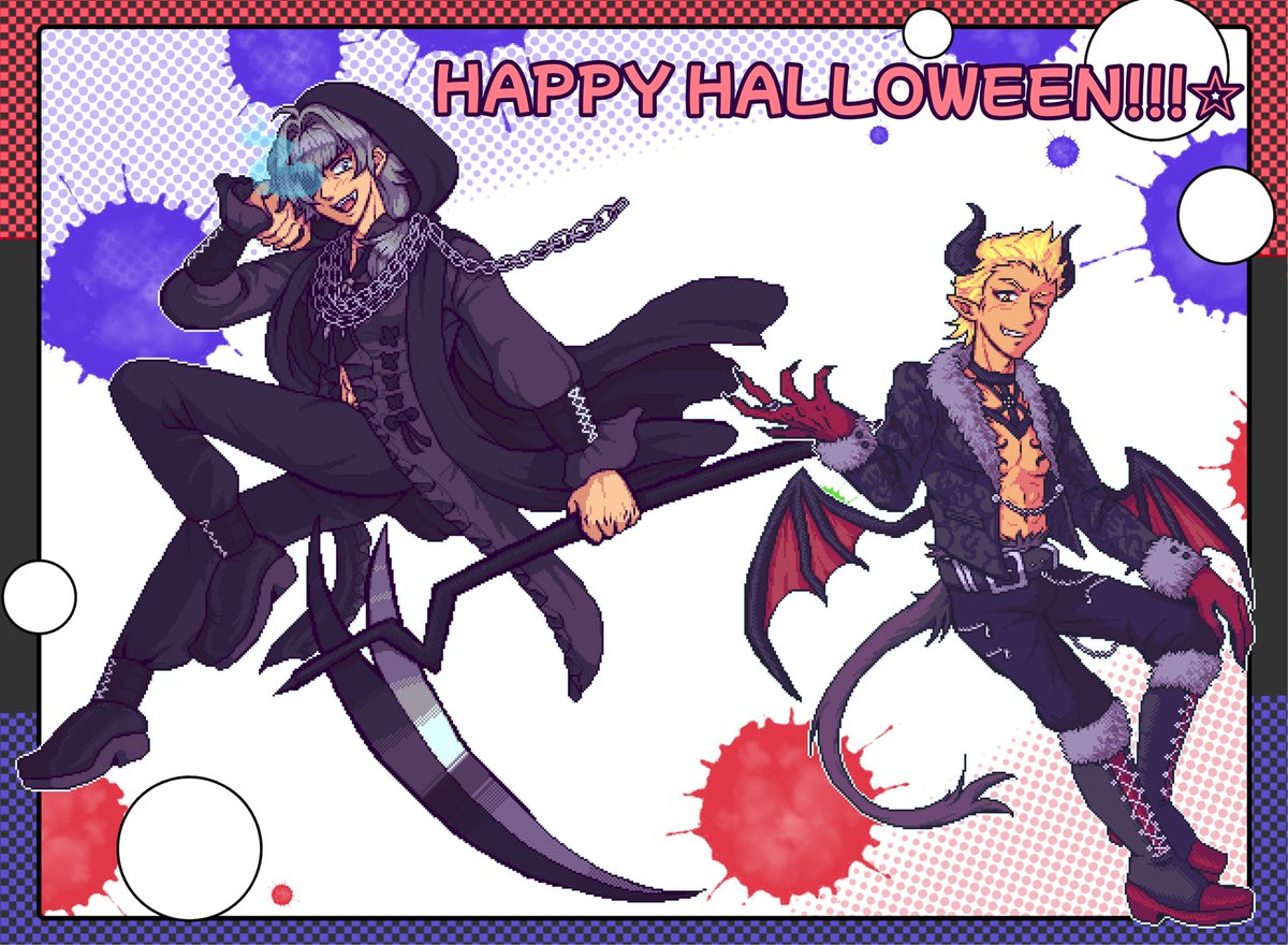 BEELZEBUTHii's tweet photo. happy late halloween♡ i was in charge of ren and hokuto for the #SideMHalloweenCollab! Ahh scary https://t.co/nu5EzSKx21