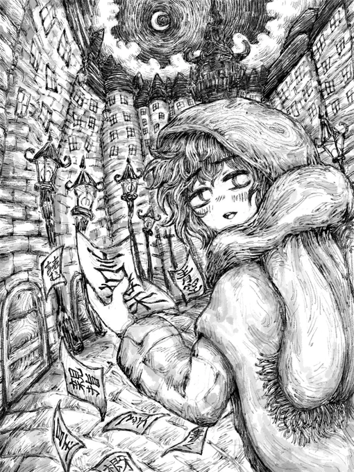 「言葉売りの少女」 #ヤブ絵 