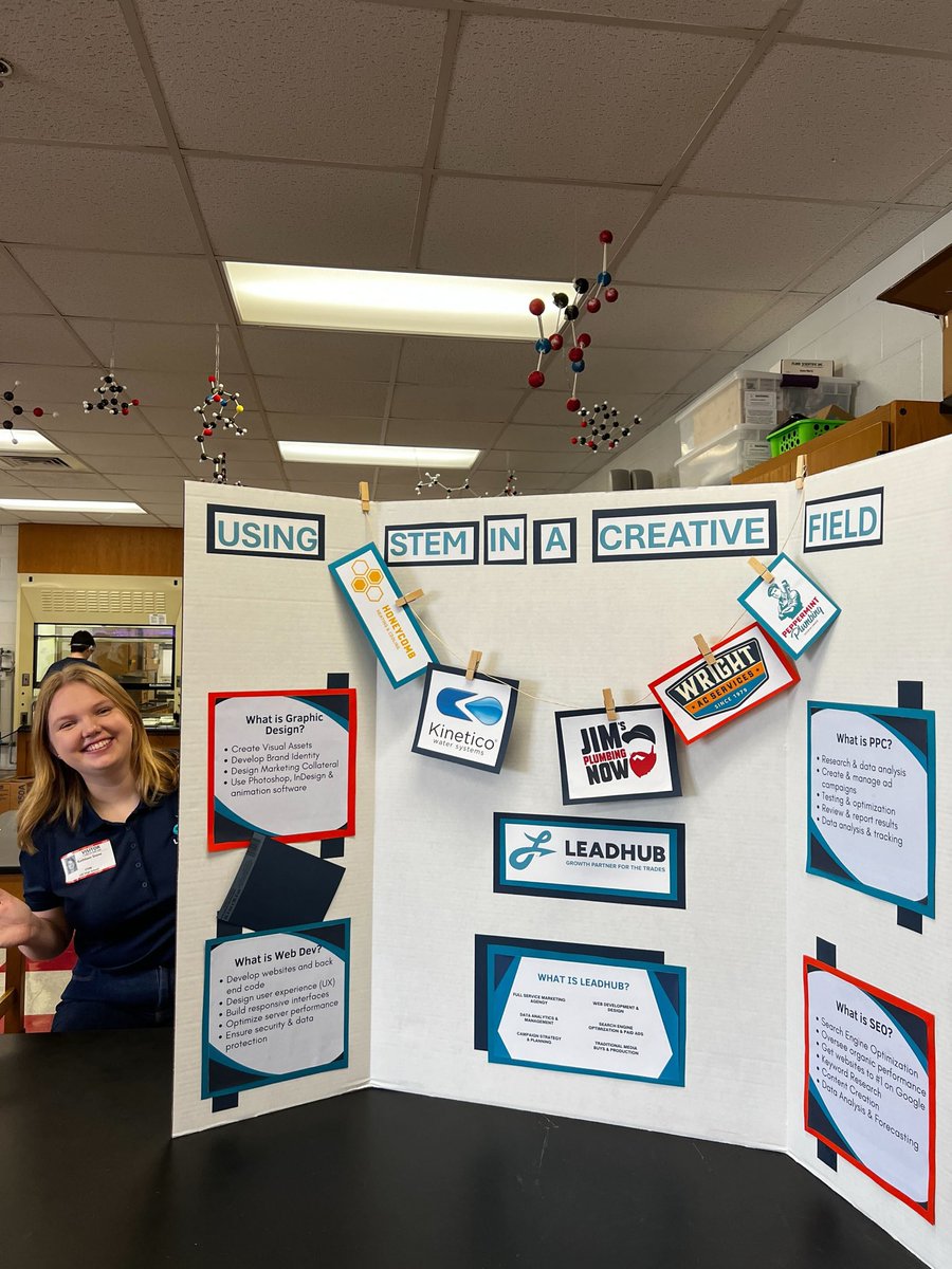 KatieStoneSEO's tweet photo. My colleague Albert Salinas and I got to speak at LEE High School’s STEM Day today about using STEM in a creative field. It was so fun to get out in the community and speak to the kids! They were so awesome and asked us great questions! I’m excited for the next gen of marketers! https://t.co/h94TjLrN7B