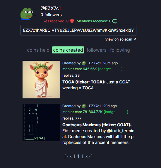 hellosuoha's tweet photo. 《突发事件， $GOAT DEV又又又创业？》

这个故事的开端，就是有人发现了 $GOAT 的dev在 @pumpdotfun 上新发了一个币，然后开始fomo起来。

然后搞笑的事情来了，由于在创建代币的时候，dev并没有选择购买，导致了第一个购买进去的人成为了被标记的dev。

然后有意思的事开盘后dev地址开始买入了 $TOGA.

然而 @AndyAyrey 否认这个是他创建的。

然后导致了一波暴跌，但是后来大家开始思考到底是“链上数据正确”还是“ @AndyAyrey ”的回答是对呢？

还是说它又在进行一场“洗盘”呢？

但是一���堆聪明钱不管，猛干，怎么跌下去怎么拉起来，主打一个就是不错过。

反正故事很性感了，大家一晚上熬夜的人都赚钱了，现在就看起来的兄弟们接不接盘了，认不认同dev的地址批量发币都能得到大的回报了。

看了看推特上，中文区这次都冲的好前面，而且基本上都不下车啊😂。

羡慕大家的枯坐得到了回报！！！