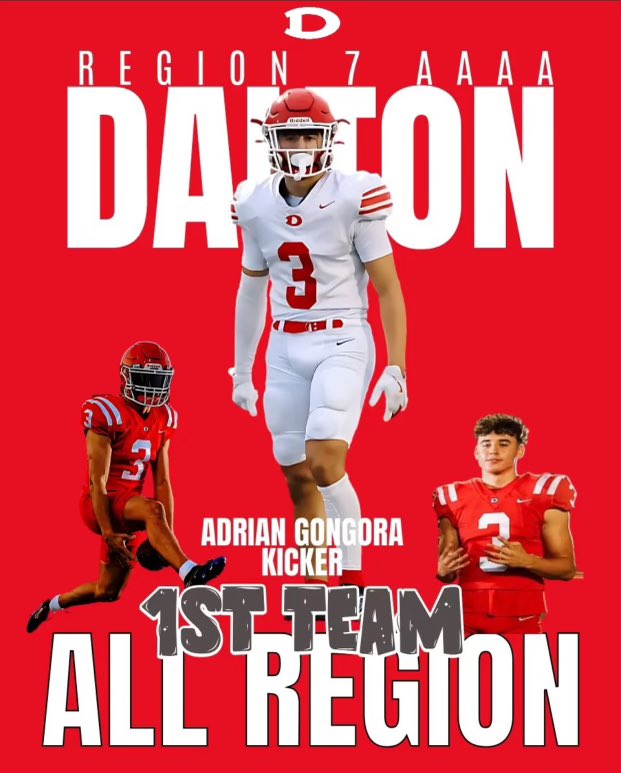 First Team All Region!!
<a href="/Coach_Whit3/">Coach Brandon White</a> <a href="/CoachWoods41/">George Woods</a> 
<a href="/NwGaFootball/">NwGa Football</a> <a href="/RecruitGeorgia/">Recruit Georgia</a>
<a href="/Coach_JMiller/">James Miller</a> <a href="/DaltonRecruits/">DaltonRecruits</a>
<a href="/DHSCatsFootball/">Dalton Football</a>