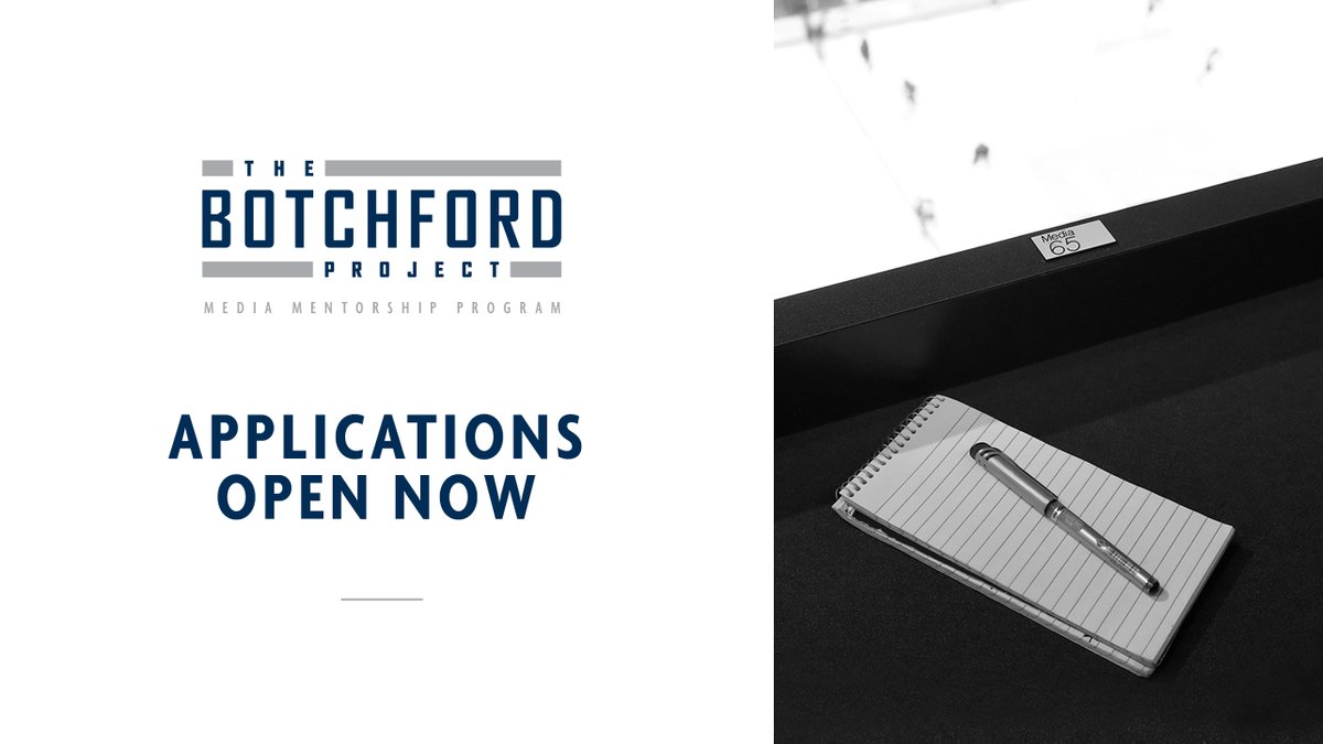 The #Canucks Communications Department is proud to announce the sixth annual season of The Botchford Project, a program sponsored by <a href="/TheAthletic/">The Athletic</a>, honouring the legacy of the late Jason Botchford.

Applications are now open until November 29 at 12:00 PM.

DETAILS |