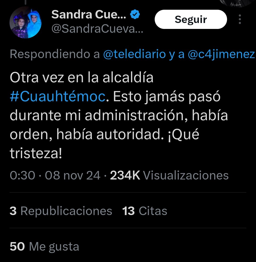 Cómo esta señora me tiene bloqueado tomo captura de pantalla pero, vamos viendo, "argumenta" que en su gestión jamás sucedió algo así. Con que pinche cinismo y falta absoluta de memoria abre el hocico para decir tales estupideces?? De verdad que vive en su burbuja 😡😡😡😡😡😡😡