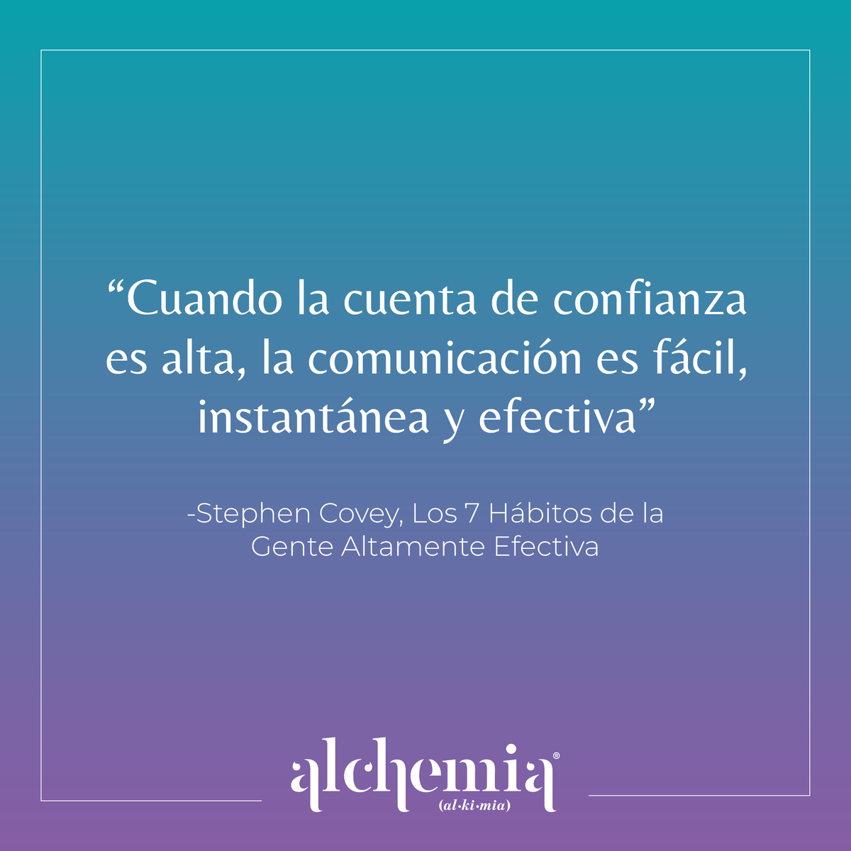 ¡La confianza es la clave! En Alchemia la confianza de nuestros clientes lo es todo. 🙌🏻✨

Cuando trabajamos con transparencia y cercanía, no solo logramos mejores resultados, ¡también creamos una relación sólida y de largo plazo! 🤜🏻