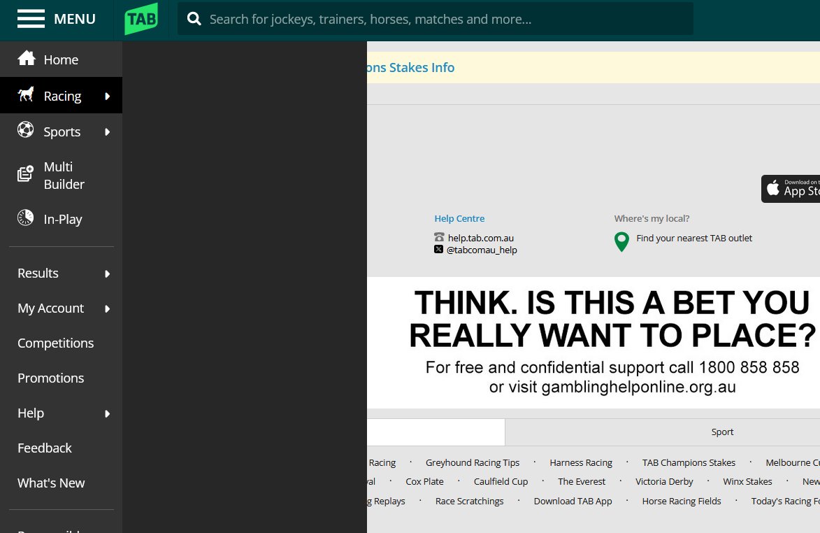 OneTheRed's tweet image. Lost count how many times I saw this through the week. Cup week and the @tabcomau website 🤮
