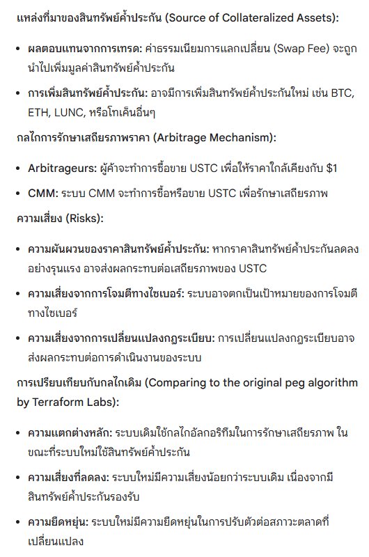 nuenghandsome's tweet image. สรุปใจความสำคัญจาก $USTC Repeg whitepaper ด้วย AI (Gemini) ครับ ลองอ่านดูนะ

#LUNC #LuncThai #LuncTH #LuncCommunity #LunaClassic #TerraClassic