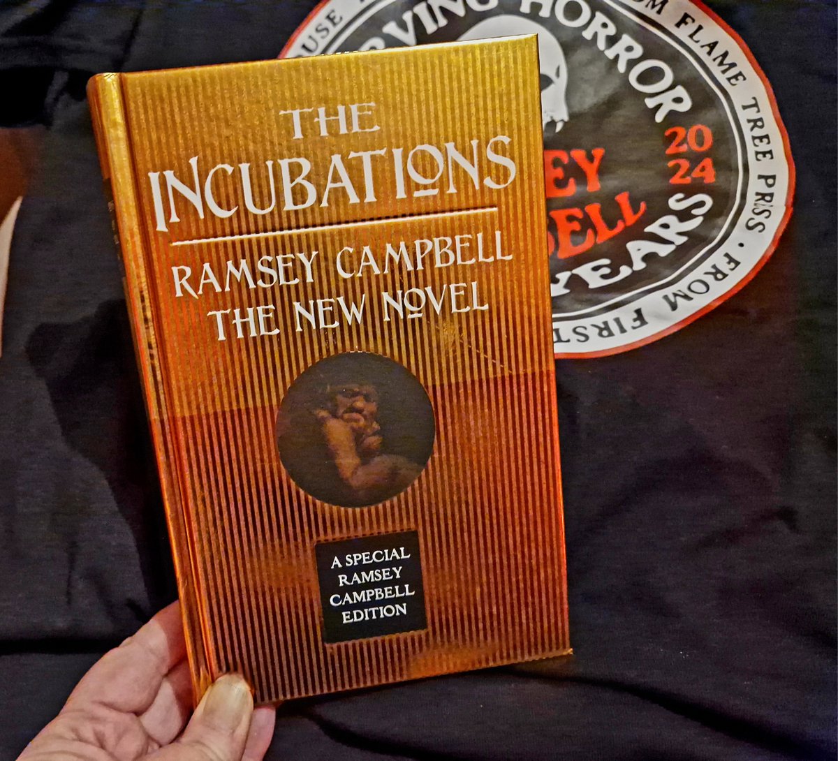 HannahKateish's tweet photo. What's this? Fantastic prizes to be won on today's Hannah's Bookshelf! I've got 3 @ramseycampbell1 special editions (The Incubations, The Damnations &amp; The Invocations) plus t-shirts, tote bags &amp; patches that I'll be giving away LIVE on the show today at 2pm! https://t.co/1ygmUH79rj