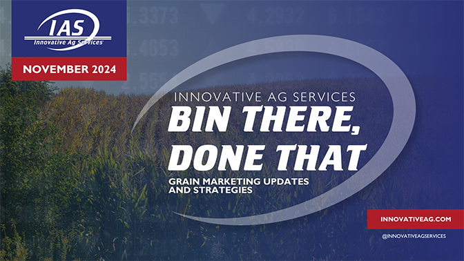 IAS_Coop's tweet photo. Make sure to catch IAS Grain Originator Eli Bailey with November's Bin There, Done That: IAS Grain Marketing Update! 
https://t.co/311AbEtmZz https://t.co/yioJggkVq4