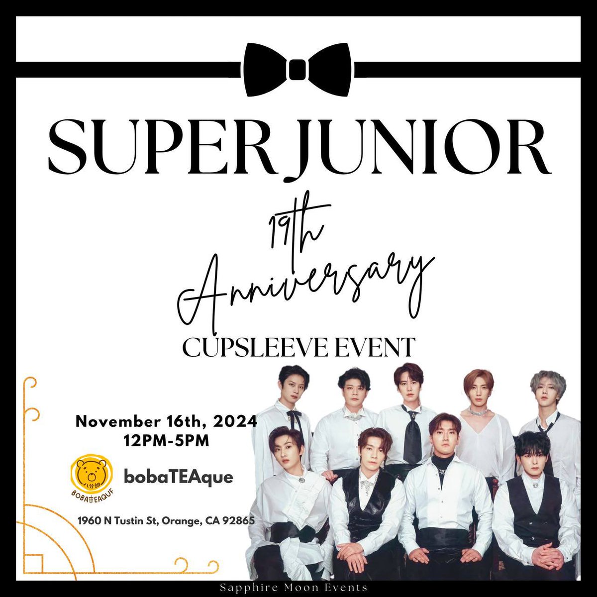 sapphiremoonevt's tweet photo. 🃏 Photocard Reveal!

Join us on Nov 16th to celebrate 19 years with SJ 💙
📍: 🧋 Bobateaque 
🕰️ 12pm-5pm PST

Tier Donation Form: Link in Bio!!

#SUPERJUNIOR #슈퍼주니어 #cupsleeveevent #socalcupsleeve https://t.co/V5qpLWZJgr