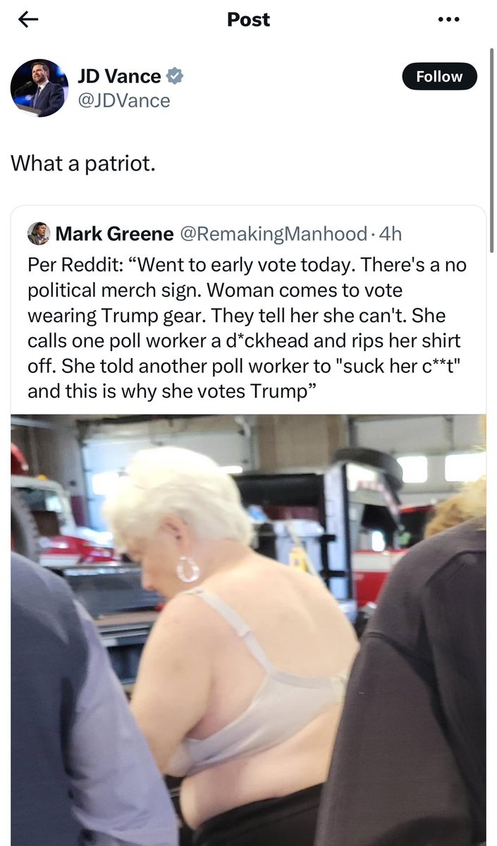 CorwinRowlette's tweet image. In hindsight, we should have all known Trump was going to win the moment this happened.