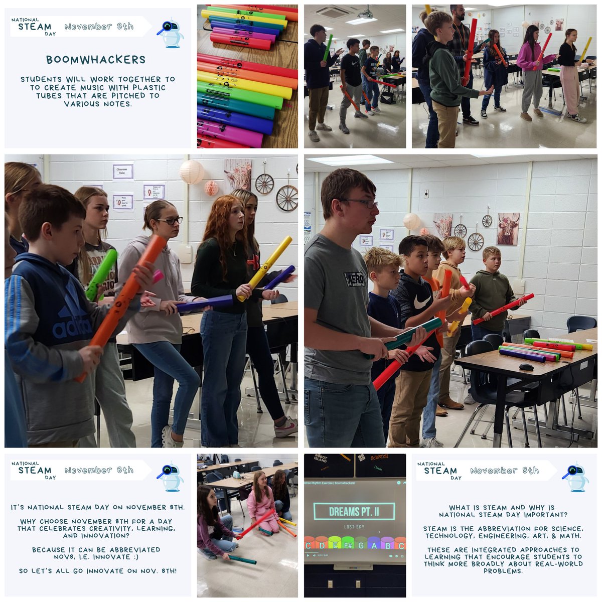 FoleyMiddle's tweet image. ⚙️ It’s National STEAM Day on Nov. 8th. Mrs. Metcalf &amp;amp; Mrs. Weiner's students participated with several different STEAM activities down in the Related Arts hallway. 

⚙️ STEAM: science, technology, engineering, arts, mathematics 

#Nov8 #INNOVATE #STEAMDay  #STEAMEDU