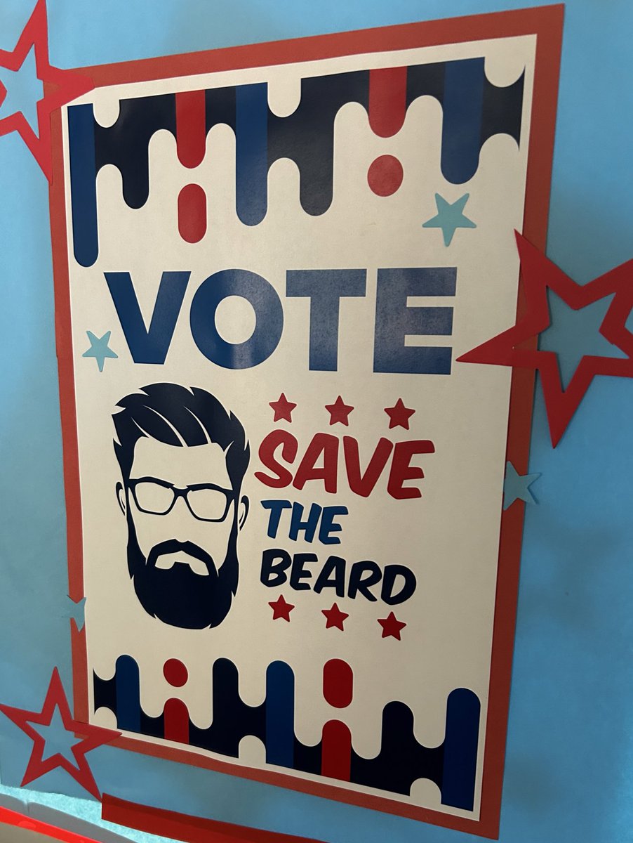 To beard or not to beard: that was the question! The Cardinals were given a chance to practice democracy by voting their preferences about Principal Brennan‘s facial hair. 🧔🏻‍♂️