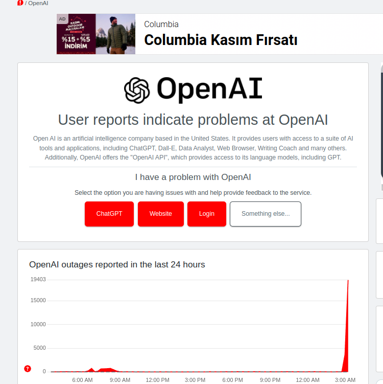 ChatGPT down...