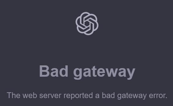 ridvanbeau's tweet photo. Hi developers,
This time isn't your bug, but 502 error from OpenAI servers :)
#openai #chatgpt #error502 #https https://t.co/B3nJItefWI