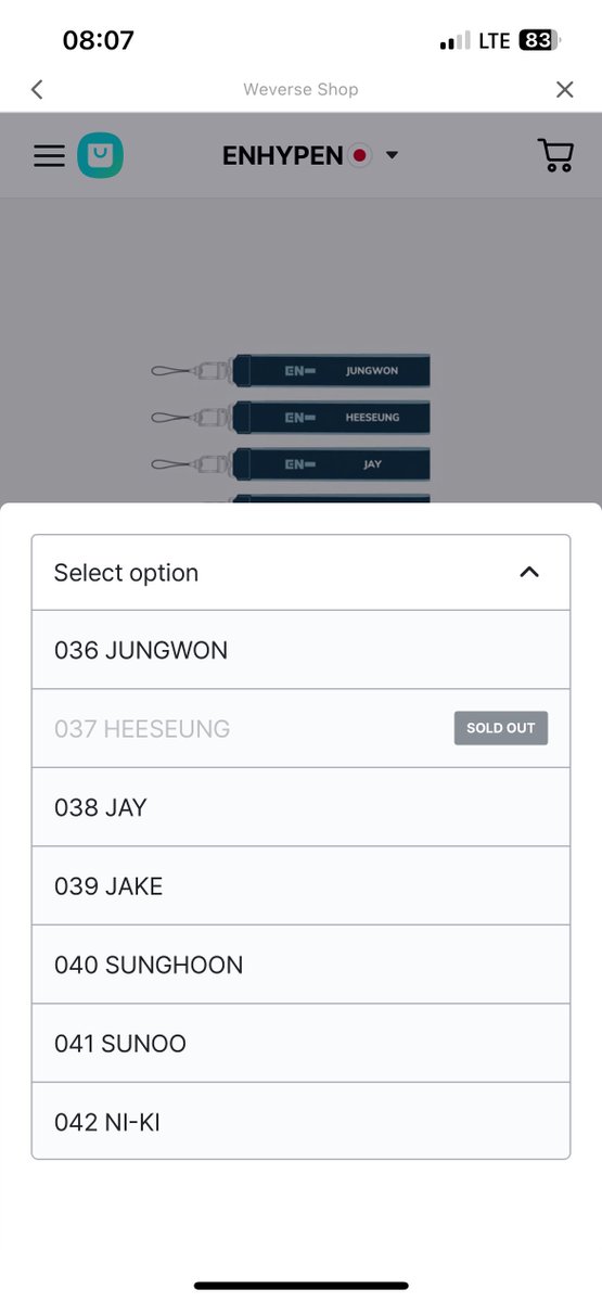 lhs_data's tweet photo. 241109 | WV SHOP FATE PLUS MERCH

HEESEUNG’s multi strap sold out for pickup first today. 🔥 

#HEESEUNG #희승 @ENHYPEN_members

ss ctto https://t.co/1sIRnoYVQx