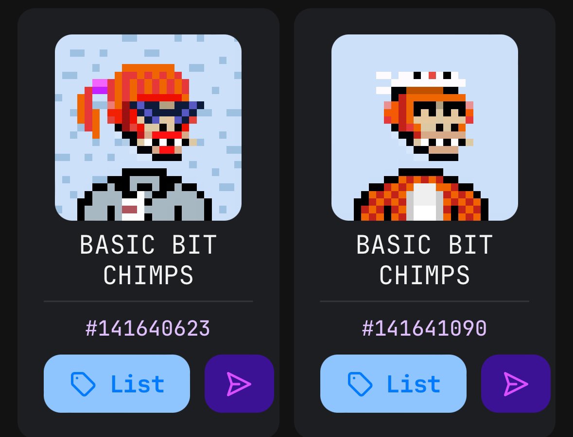 BASICBIT_CHIMPS's tweet photo. Right $doge up but doginals ded… well I got 2 chimps to giveaway anyway: 🐒 🍌 

Holders only - Like RT Comment pic of your chimps, 48hours 

#BASICBITCHIMPS #GIVEAWAY #DOGINALS #DOGE #DRC20 https://t.co/Exh7Vx955T