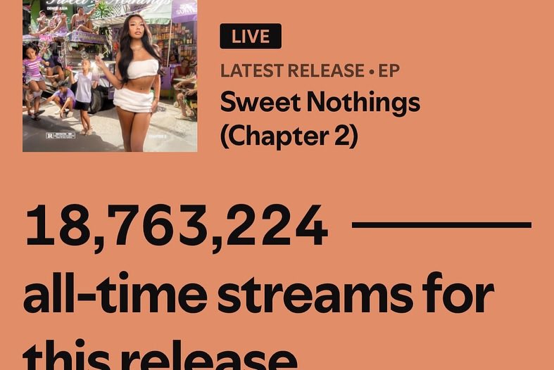 hourlybilatz's tweet photo. 18M+ STREAMS IN LESS THAN 24 HOURS + TOP 3 IN APPLE MUSIC PH ALBUMS CHART — SWEET NOTHINGS CHAPTER 2 ALBUM OF THE YEAR ?!!?!?!?!!! #SWCH2 #DENISEJULIA https://t.co/H656RqdEkh