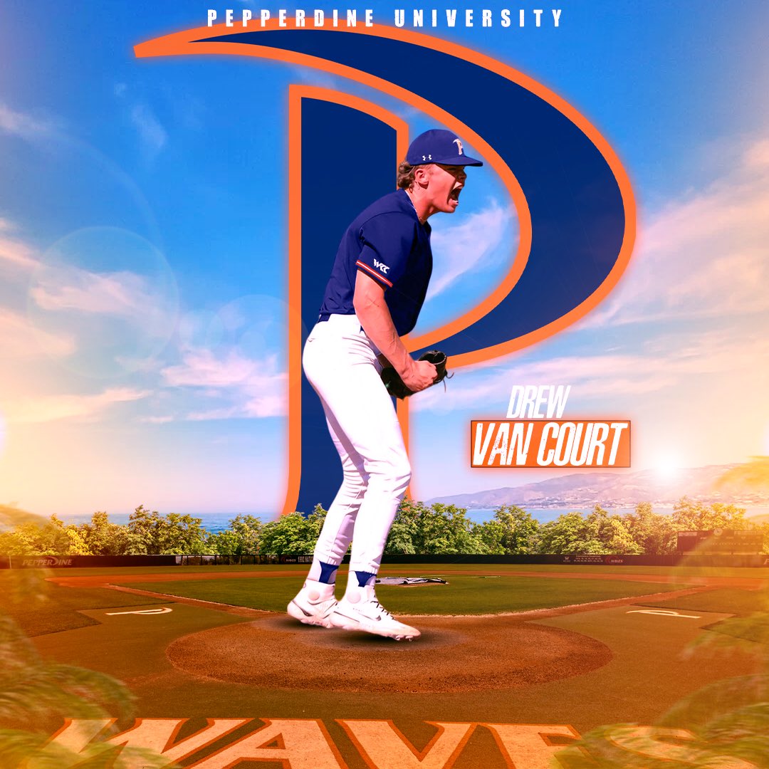 DrewVanCourt3's tweet photo. Super excited to announce my commitment to Pepperdine University! Thank you to the Pepperdine coaching staff and everyone who supported me through this journey for this amazing opportunity. Go Waves! https://t.co/Ymcx8JZTCp