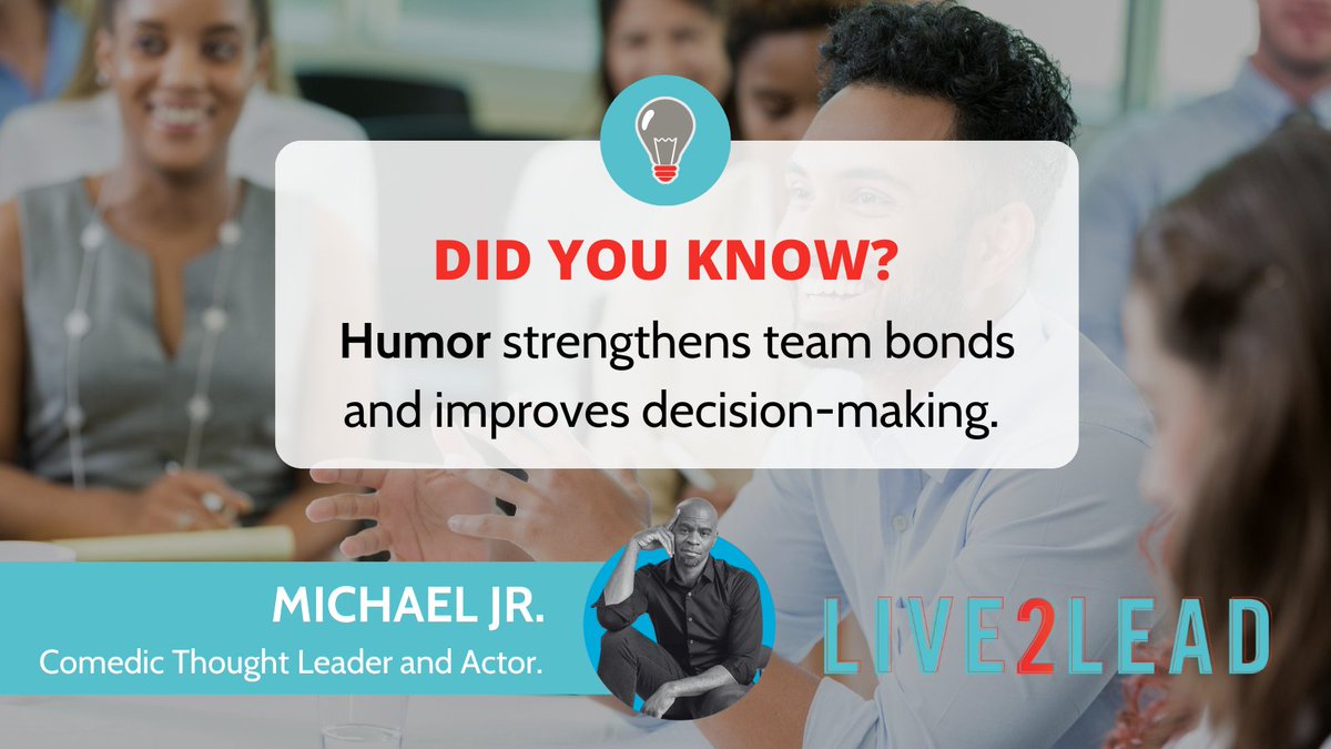 Did you know? Humor strengthens team bonds and improves decision-making. Michael Jr. shows that laughter has serious benefits! #TeamBuilding