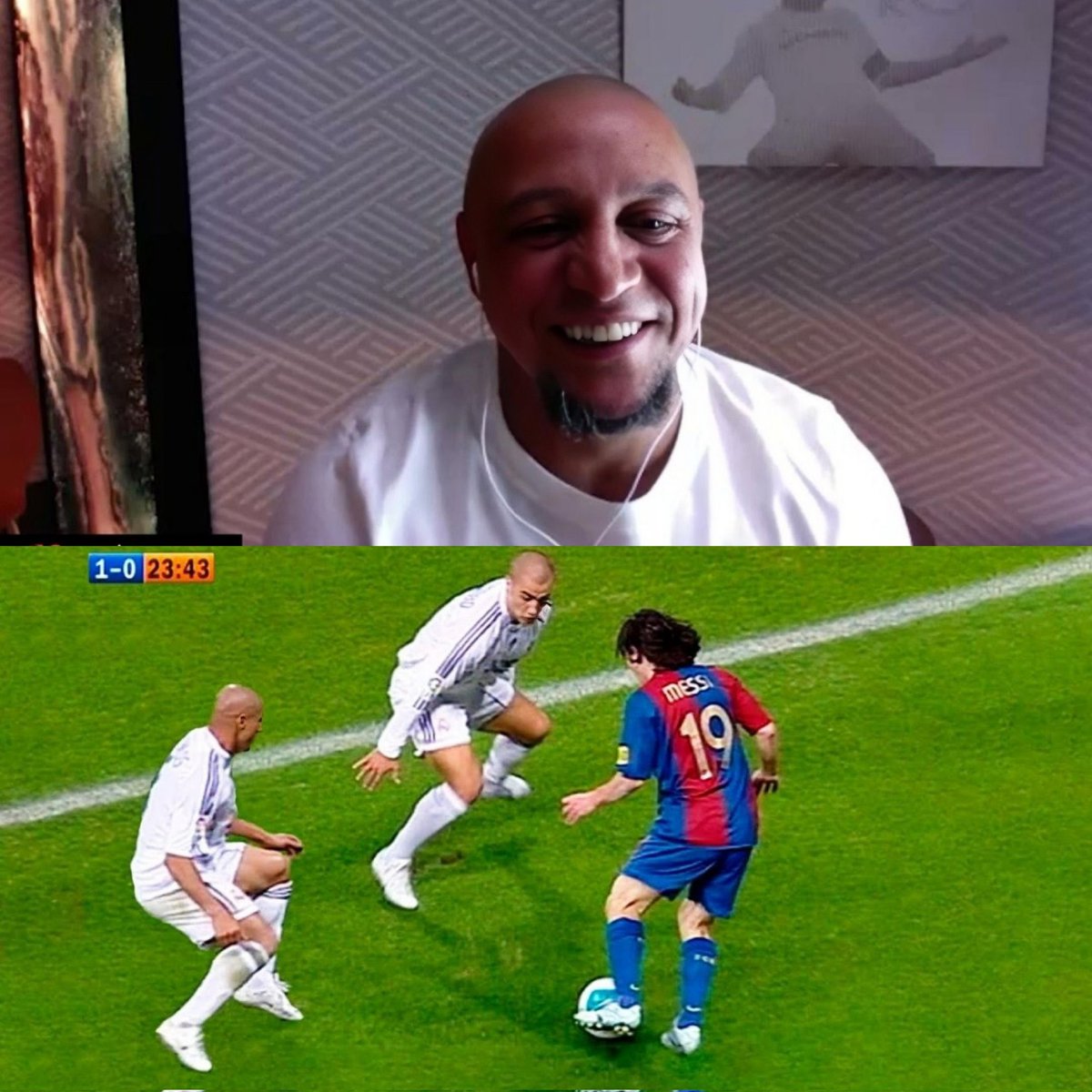 BarcaWorldwide's tweet photo. 🇧🇷 Roberto Carlos: “ Messi once dribbled past me and Cannavaro, and ran over us… When the match ended, I turned to Cannavaro and said: 'My God, who is this player? He's the new Maradona!' ”

— “ 'I'm lucky. I don’t have much time left before I retire. How will the next generation of defenders cope? They’ll really struggle with him. I knew he’d be the best player in the world. In the future, he would win everything. I'm happy because I watched him more than I played against him.' ”