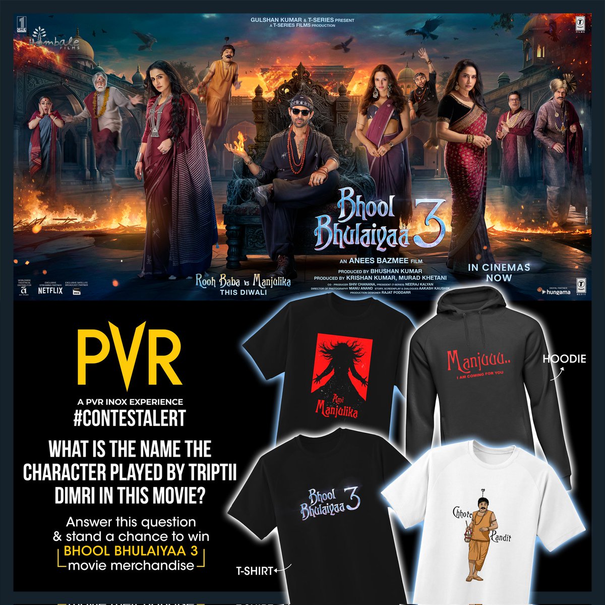 JashJain_261's tweet image. MEERA

#BB3AtPVR #ContentAlert #Contest #BhoolBhulaiyaa3 @_PVRCinemas 
#KartikAaryan #HopeToWin

Tagging
@Aniltweets11
@LakshayyJ
@HemlataP03
@Rambabu0123456
@Artistic_695